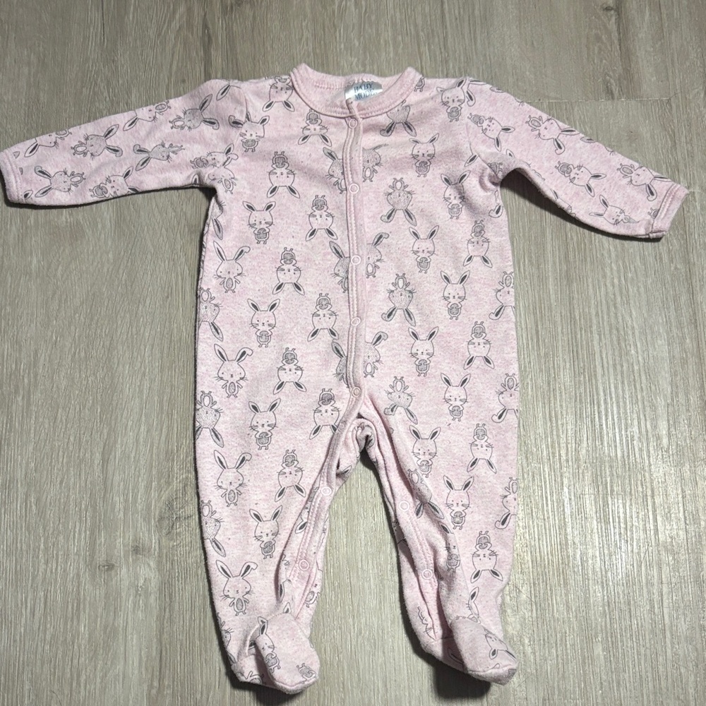 Baby mode Charming Pink Animal Print Footie for Kids